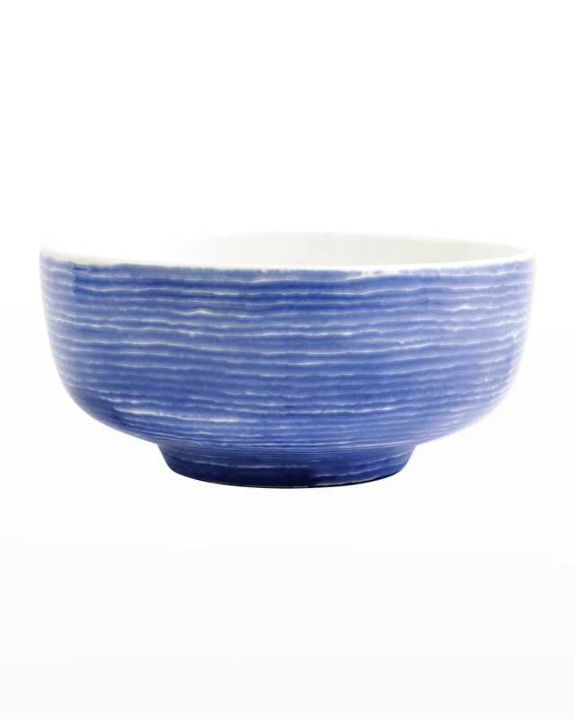 Santorini Stripe Medium Footed Serving Bowl